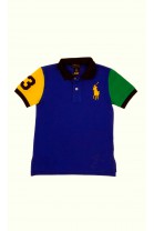 Szafirowa koszulka chłopięca polo na krótki rękaw, Polo Ralph Lauren