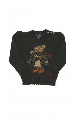 Granatowy sweter z misiem Polo Bear, Polo Ralph Lauren