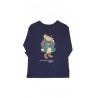 Granatowy t-shirt na dlugi rekaw z kultowym misiem Bear, Polo Ralph Lauren