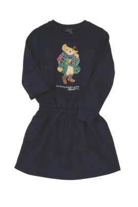 Granatowa sukienka z dzianiny dresowej, Polo Ralph Lauren