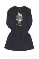 Granatowa sukienka z dzianiny dresowej, Polo Ralph Lauren