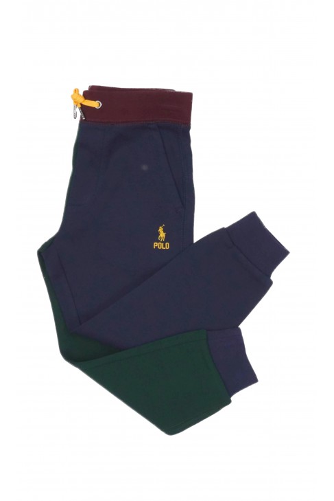 Spodnie dresowe w dwukolorowe nogawki, Polo Ralph Lauren