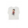 T-shirt dziewczecy ecru na dlugi rekaw, Polo Ralph Lauren