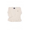 Biały warkoczowy sweter dziewczęcy, Polo Ralph Lauren
