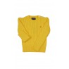 Żółty warkoczowy sweter dziewczęcy Polo Ralph Lauren