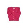Różowy rozpinany warkoczowy sweter niemowlęcy Ralph Lauren