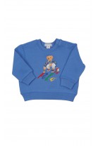 Niebieska bluza niemowlęca z kultowym misiem Bear, Ralph Lauren
