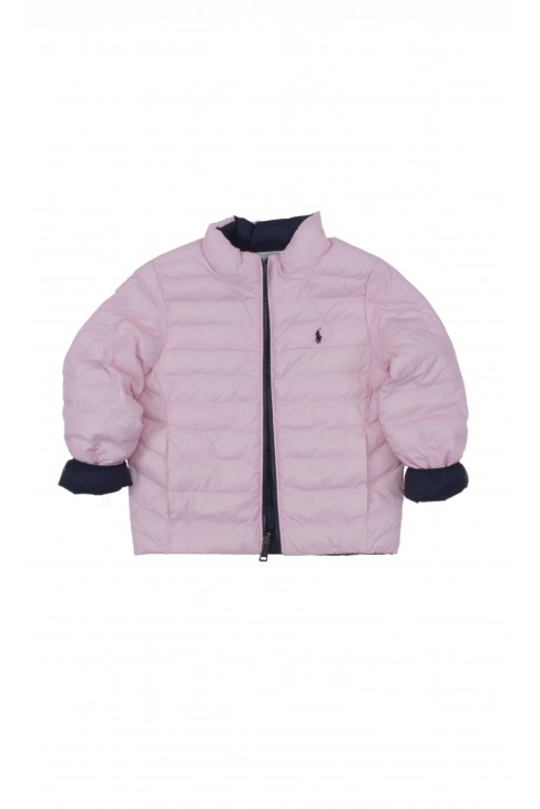 Różowa dwustronna kurtka dziewczęca, Polo Ralph Lauren