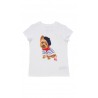 Bialy t-shirt dziewczecy z nadrukiem z przodu, Polo Ralph Lauren