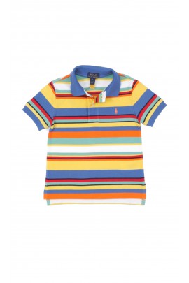 Koszulka polo chłopięca w kolorowe poziome paski, Polo Ralph Lauren
