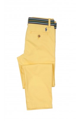 Żółte eleganckie spodnie chłopięce, Polo Ralph Lauren