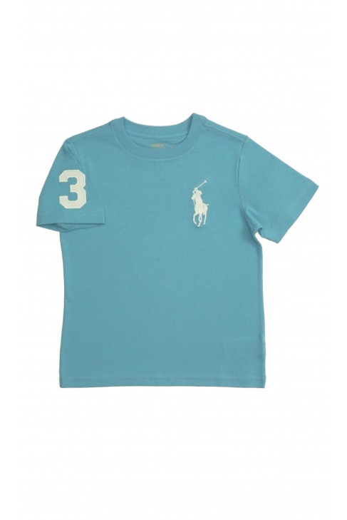 Niebieski t-shirt chłopięcy na krótki rękaw,  Polo Ralph Lauren