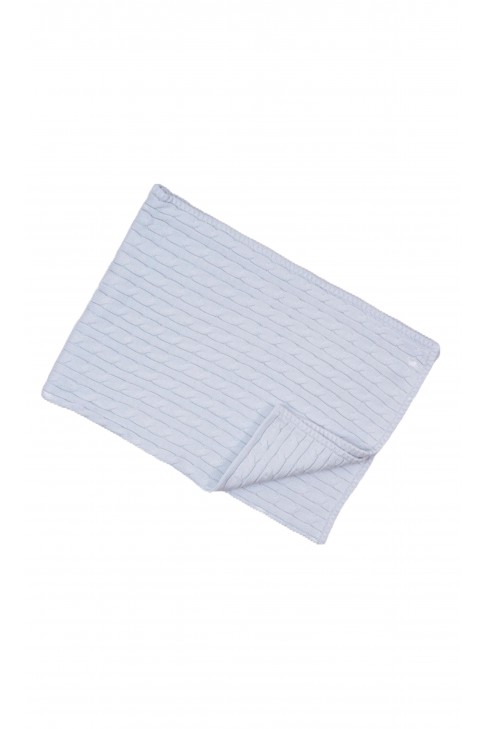 Pled niemowlęcy w pastelowym niebieskim kolorze, Ralph Lauren Pled niemowlęcy w pastelowym niebieskim kolorze, Ralph Lauren