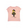 Różowy t-shirt dziewczęcy z kultowym misiem Bear, Polo Ralph Lauren