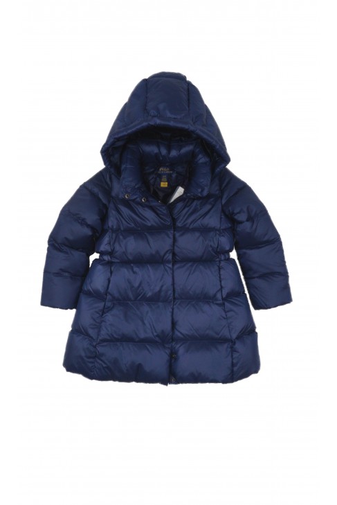 Granatowy płaszcz puchowy dziewczęcy, Polo Ralph Lauren