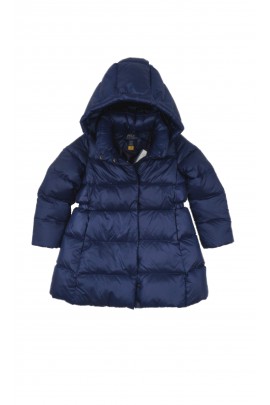 Granatowy płaszcz puchowy dziewczęcy, Polo Ralph Lauren