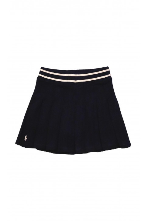 Spódniczka granatowa plisowana z dzianiny, Polo Ralph Lauren Spódniczka granatowa plisowana z dzianiny, Polo Ralph Lauren