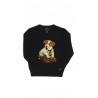 Granatowy sweter z dużym nadrukiem z przodu Polo Ralph Lauren