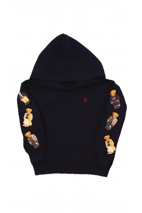Granatowa bluza dresowa z nadrukiem Polo Bear, Polo Ralph Lauren Granatowa bluza dresowa z nadrukiem Polo Bear, Polo Ralph Lauren