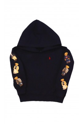 Granatowa bluza dresowa z nadrukiem Polo Bear, Polo Ralph Lauren