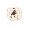 Ecrue sweter dziewczecy z haftowanym misiem, Polo Ralph Lauren