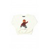 Biala bluza dresowa dziewczeca z aplikacja misia Bear, Polo Ralph Lauren