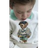 Elegancka bluza dresowa ecru z misiem Bear, Polo Ralph Lauren