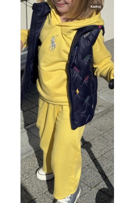 Żółte spodnie dresowe z szerokimi nogawkami, Polo Ralph Lauren