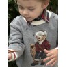Szara elegancka bluza z misiem Bear, Polo Ralph Lauren