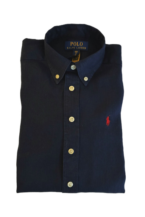 Lniana granatowa koszula chłopięca, Polo Ralph Lauren