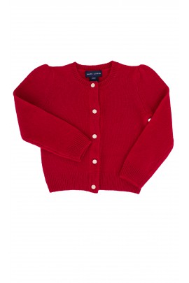 Sweter czerwony rozpinany, Ralph Lauren