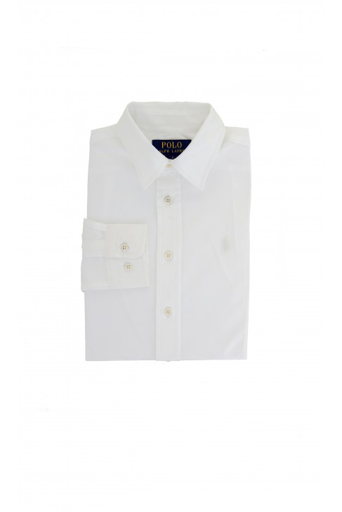 Elegancka biała koszula z białym konikiem, Polo Ralph Lauren Elegancka biała koszula z białym konikiem, Polo Ralph Lauren