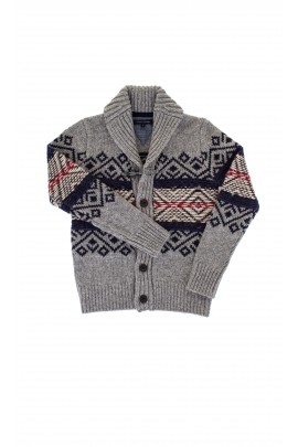 Sweter szary we wzory Tommy Hilfiger