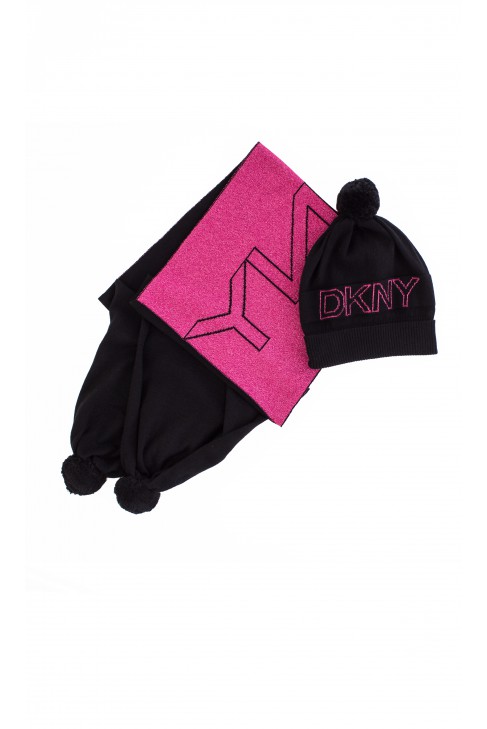 Czarna czapka, DKNY Czarna czapka, DKNY