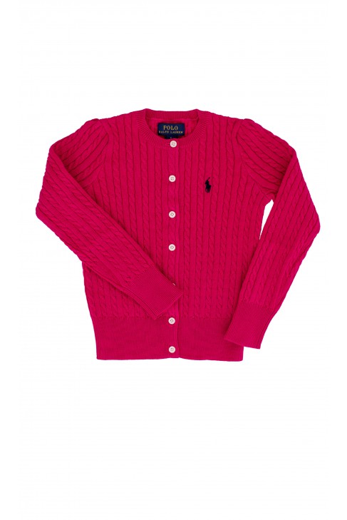 Różowy, rozpinany sweter Polo Ralph Lauren Różowy, rozpinany sweter Polo Ralph Lauren