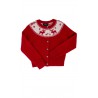 	Czerwony, świąteczny, rozpinany Sweter , zakończony ściągaczem Polo Ralph Lauren