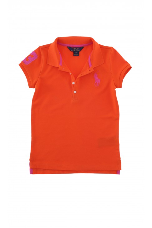 Bluzka polo, pomarańczowa letnia, Polo Ralph Lauren