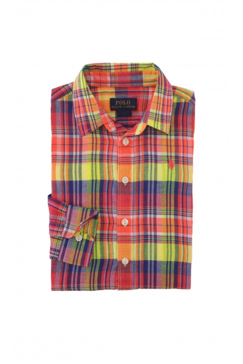 Shirt in yellow-and-orange checker, Polo Ralph Lauren Shirt in yellow-and-orange checker, Polo Ralph Lauren