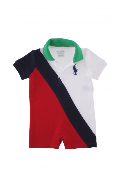 Rampers chłopięcy biało - czerwony, Ralph Lauren Rampers chłopięcy biało - czerwony, Ralph Lauren