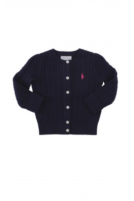 Granatowy sweter rozpinany, Ralph Lauren