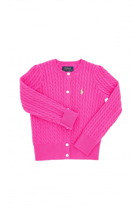 Różowy sweter dziewczęcy, Polo Ralph Lauren Różowy sweter dziewczęcy, Polo Ralph Lauren